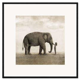 Framed art print One Amazing Elephant