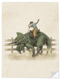 Selvklebende plakat Dino Rodeo