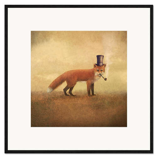 Kehystetty taidepainatus Crazy like a fox