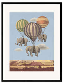 Framed art print Flight of the Elephants