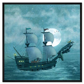 Gerahmter Kunstdruck Nachtreise