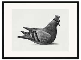 Gerahmter Kunstdruck Adrette Taube