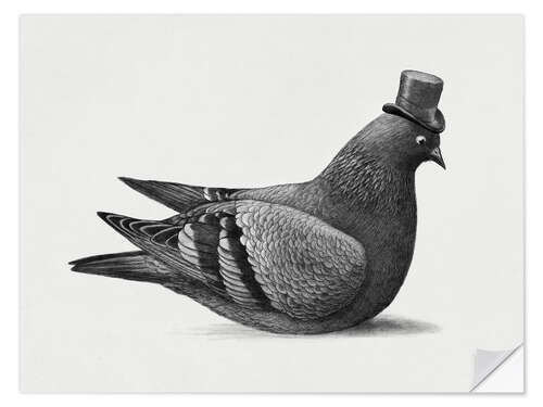 Naklejka na ścianę Dapper Pigeon