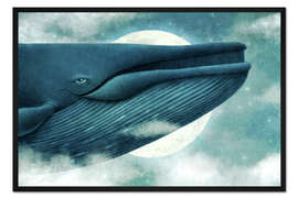 Gerahmter Kunstdruck Traum vom Blauwal