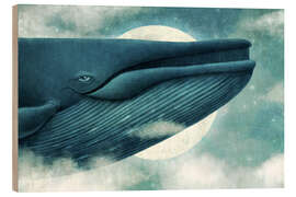 Wood print Dream Of The Blue Whale