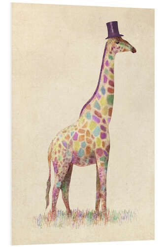 Foam board print Fashionable Giraffe