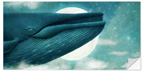 Selvklebende plakat Dream of the Blue Whale