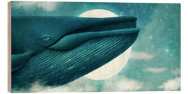 Wood print Dream of the Blue Whale