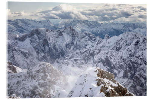 Acrylglasbild Zugspitze in weiß