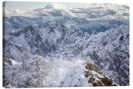 Canvas print Zugspitze in white