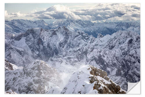 Wall sticker Zugspitze in white