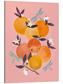 Magnettafel 7 Orangen und 3 Libellen