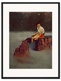 Gerahmter Kunstdruck Hoffe nur hier oben