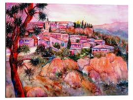 Magnettafel Rotes Dorf in Roussillon, Provence