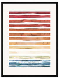 Gerahmter Kunstdruck Sonnenuntergang