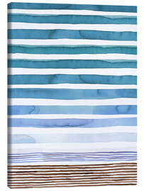 Canvas print Marine Watercolor Stripes