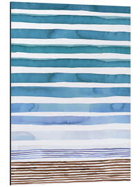 Magnettafel Marine Aquarellstreifen