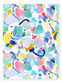 Obra artística  Formas geométricas abstractas coloridas - Ninola Design