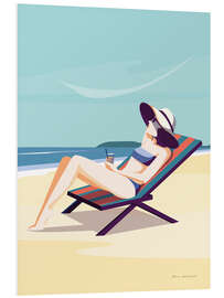 Foam board print South Beach Sunbather II