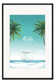 Gerahmter Kunstdruck Malibu