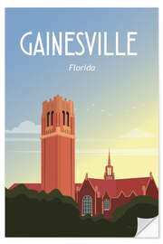 Selvklebende plakat Gainesville