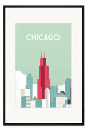 Gerahmter Kunstdruck Chicago