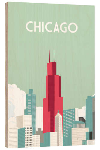 Stampa su legno Chicago