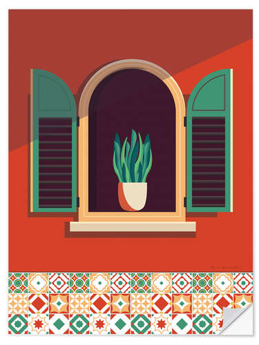 Wandsticker Fenster Lissabon