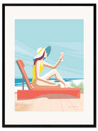Gerahmter Kunstdruck South Beach Sonnenanbeter I