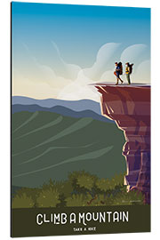 Alubild Berg besteigen