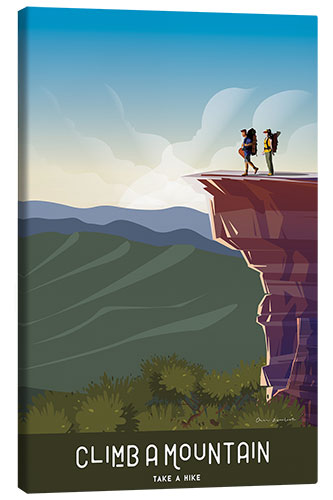 Quadro em tela Escalar uma montanha