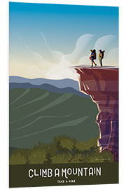 Hartschaumbild Berg besteigen