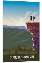 Magnettafel Berg besteigen