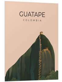 Hartschaumbild Guatape Kolumbien