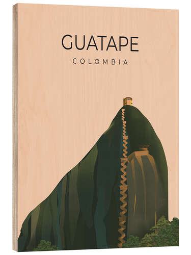 Print på træ Guatape Columbia