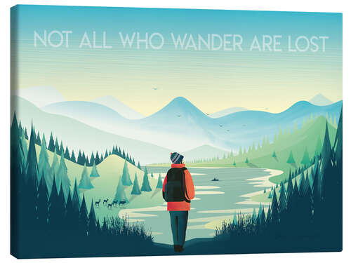 Canvas-taulu Not all who hike
