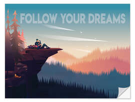Självhäftande poster Follow your dreams