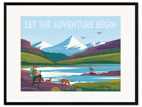 Innrammet kunsttrykk Let the Adventure
