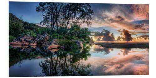 Foam board print Dream beach on the Seychelles in the Indian Ocean