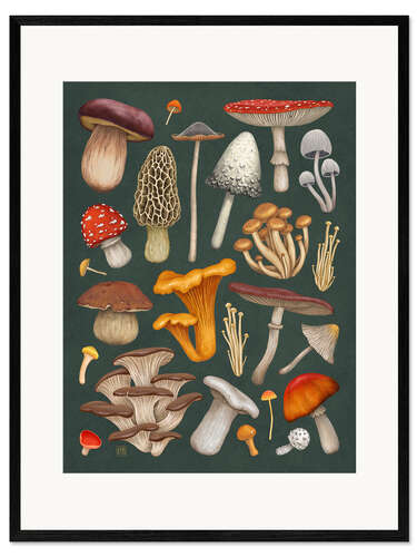 Impression artistique encadrée Champignons