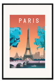 Gerahmter Kunstdruck Paris Frankreich
