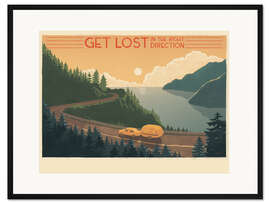 Gerahmter Kunstdruck Geboren um zu wandern I