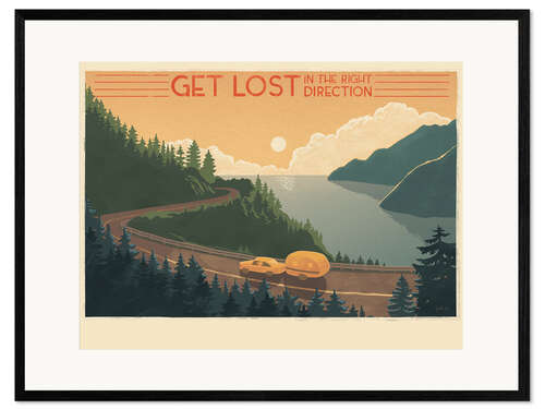 Ingelijste kunstdruk Born to hike I