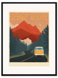 Gerahmter Kunstdruck Geboren um zu wandern III