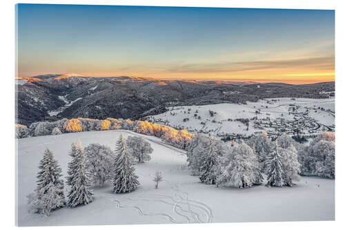 Acrylglas print Winter in the Black Forest