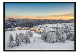Gerahmter Kunstdruck Winter im Schwarzwald