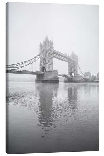 Canvastavla Foggy London Tower Bridge