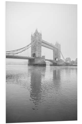 Tableau en PVC Pont de la tour de Londres brumeux