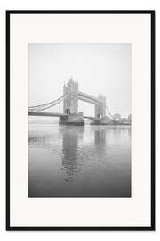 Gerahmter Kunstdruck Neblige London Tower Bridge