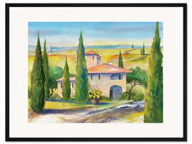 Gerahmter Kunstdruck Toskana